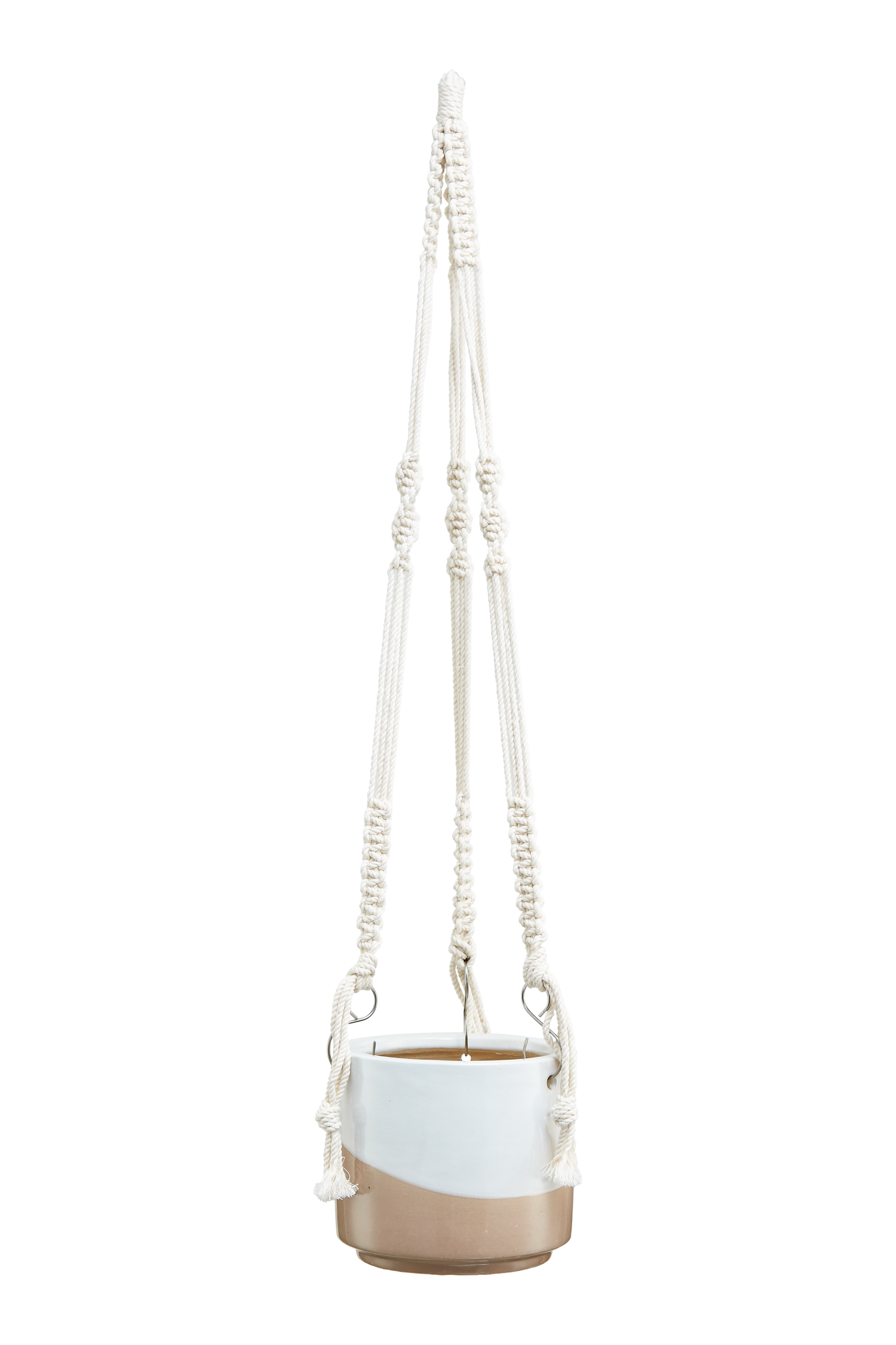 Hanging Planter  - Macrame Plant Hanger - 5 inch planter