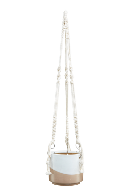 Hanging Planter  - Macrame Plant Hanger - 5 inch planter