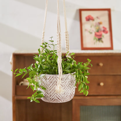 hanging plant hangers Zephyr Hanging Planter with Macrame Plant Hanger – GomQ